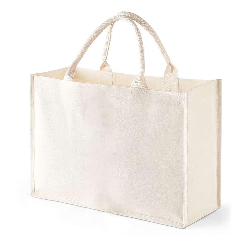 Sac de plage en forme carrée en toile étanche et stratifiée en coton