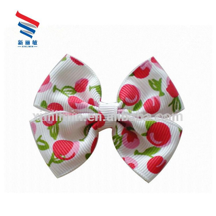 100% polyester pressé à l'étrier Large Grosgrain Ribbon Arcs pour les cheveux faits à la main et décoratifs