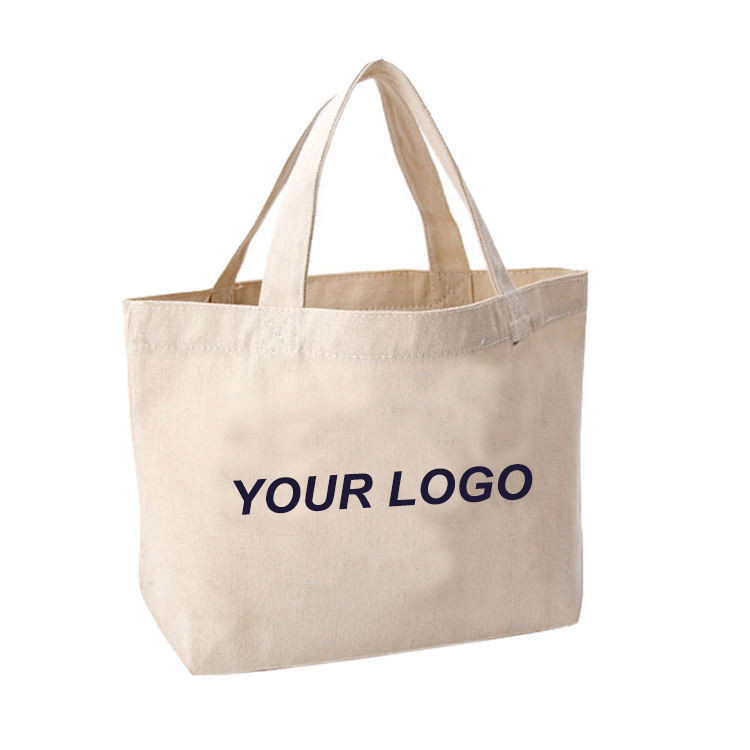 100% coton pour les achats sur mesure Logo imprimé sur plage Sac à dos pour les affaires