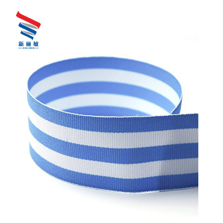 largeur sur mesure imprimé double face rayé ruban élastique gros grain par rouleau