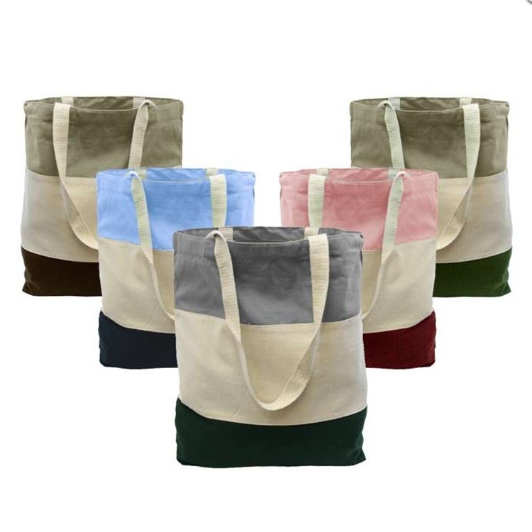 Sac de magasinage sur toile de coton imprimé sur mesure avec des caractéristiques recyclées