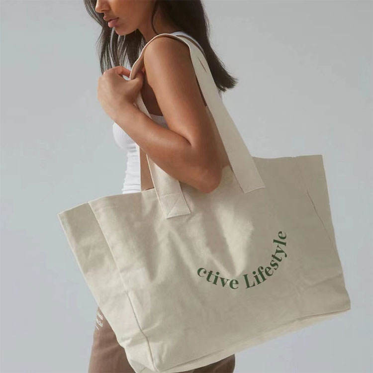 Logo personnalisé Eco-friendly Heavy-duty surdimensionné Grosse épicerie coton toile sac à dos